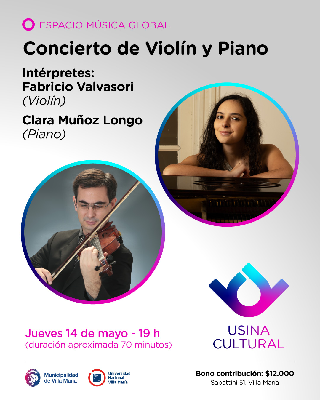 Concierto de Violín y Piano_Flyer Foto flyer Concierto de Violín y piano