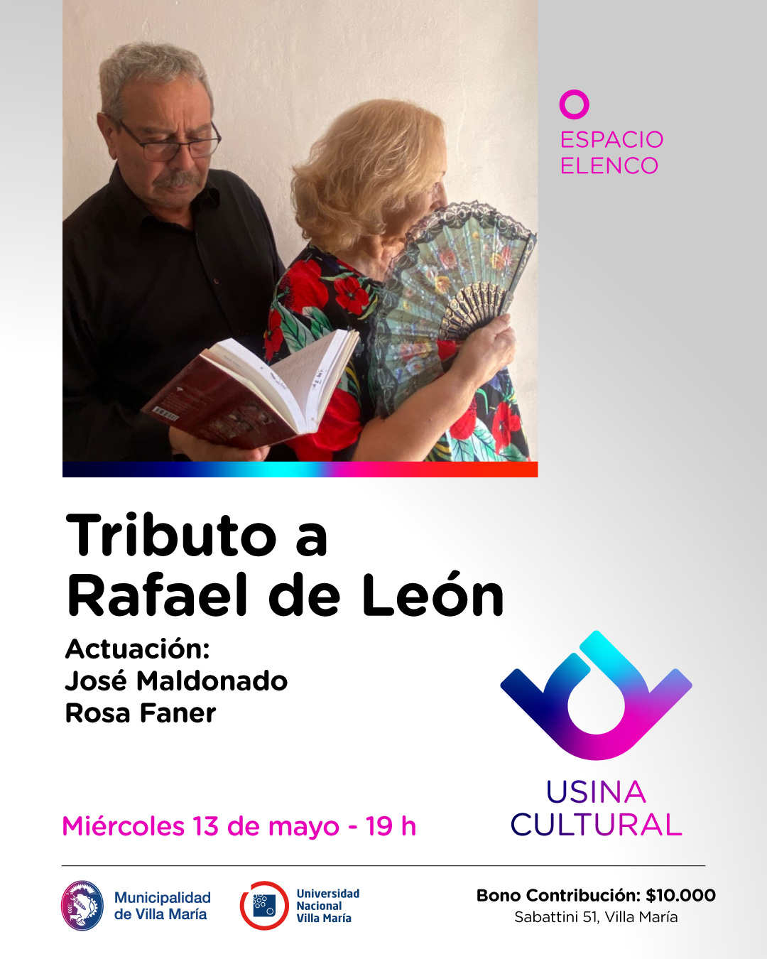Rafael de Leon_Flyer Foto flyer Tributo a Rafael de León