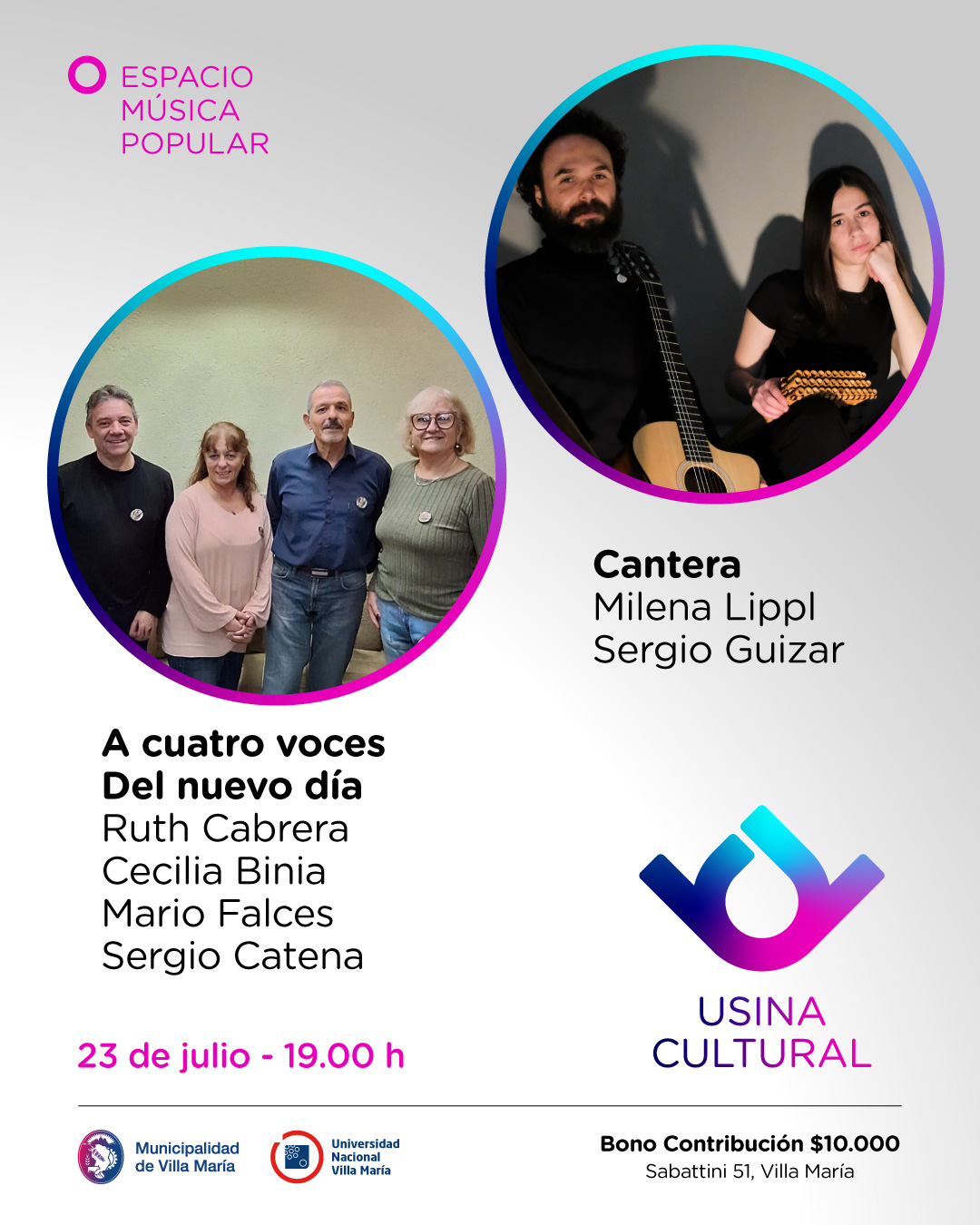 Lippi - A cuatro voces_Flyer Foto flyer Angelina